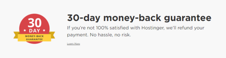hostinger 30 days money back guarantee