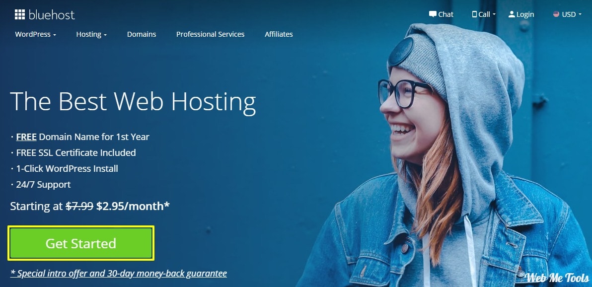 Bluehost Hosting Landing Page Home