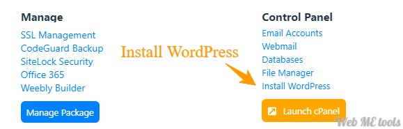 HostGator Dashboard Install WordPress