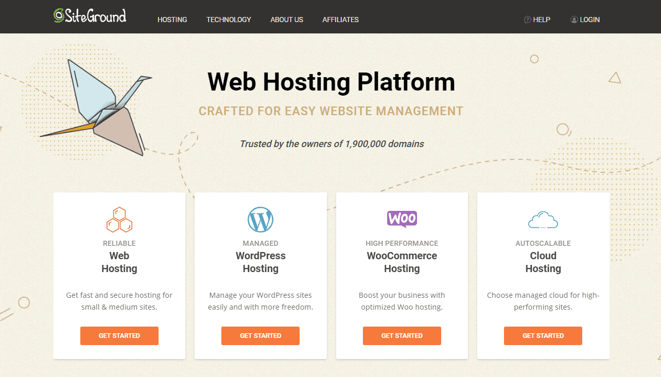 SiteGround Hosting Home Page Banner