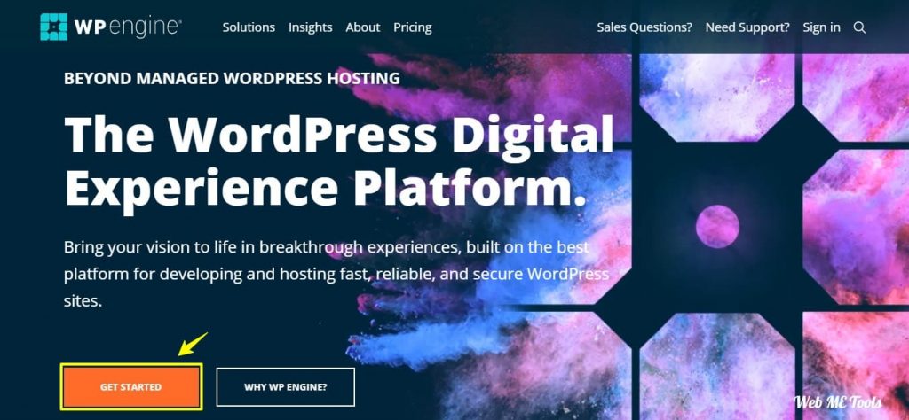 WP Engine WordPress Hosting Home Page
