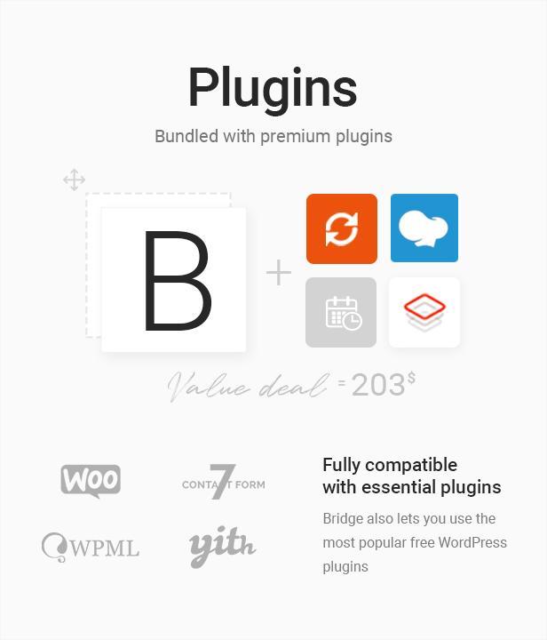 Premium Plugins with Bridge Theme