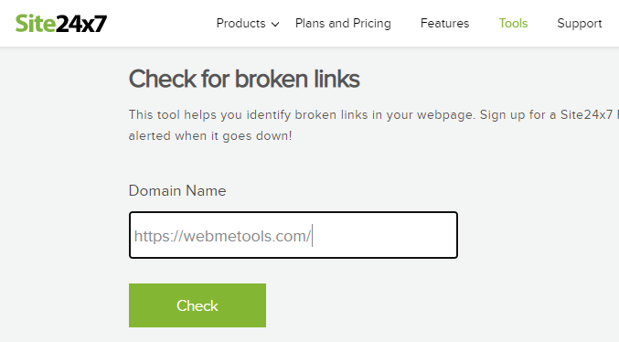 Site24x7 Website Broken Link Checker