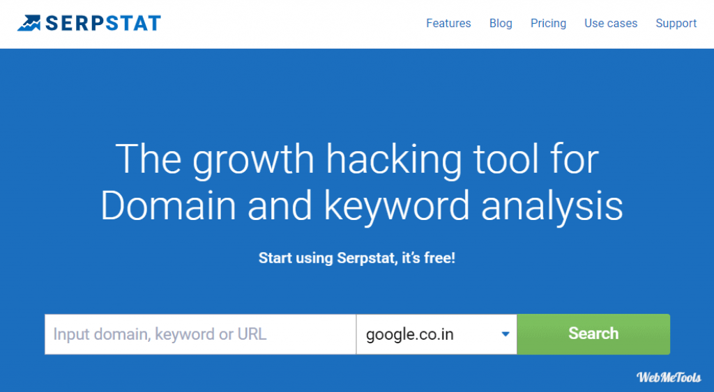 Serpstat SEO PPC and content marketing tool home
