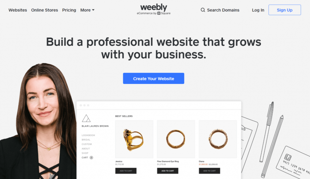 Weebly Website builder Home Page