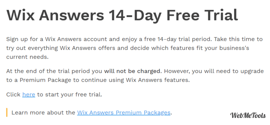 Wix Free Trial 14 Days