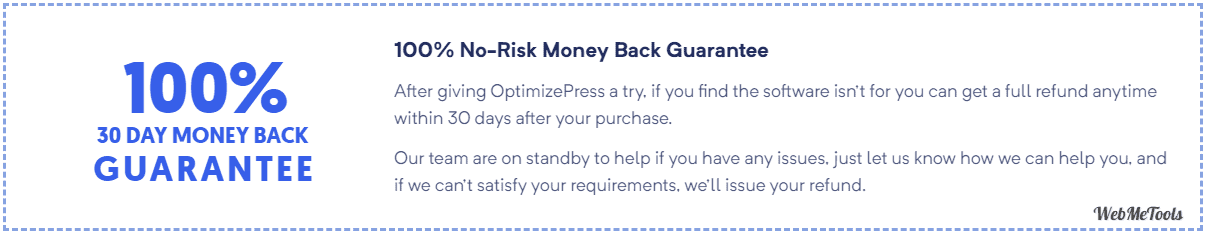 OptimizePress Money Back Guarantee