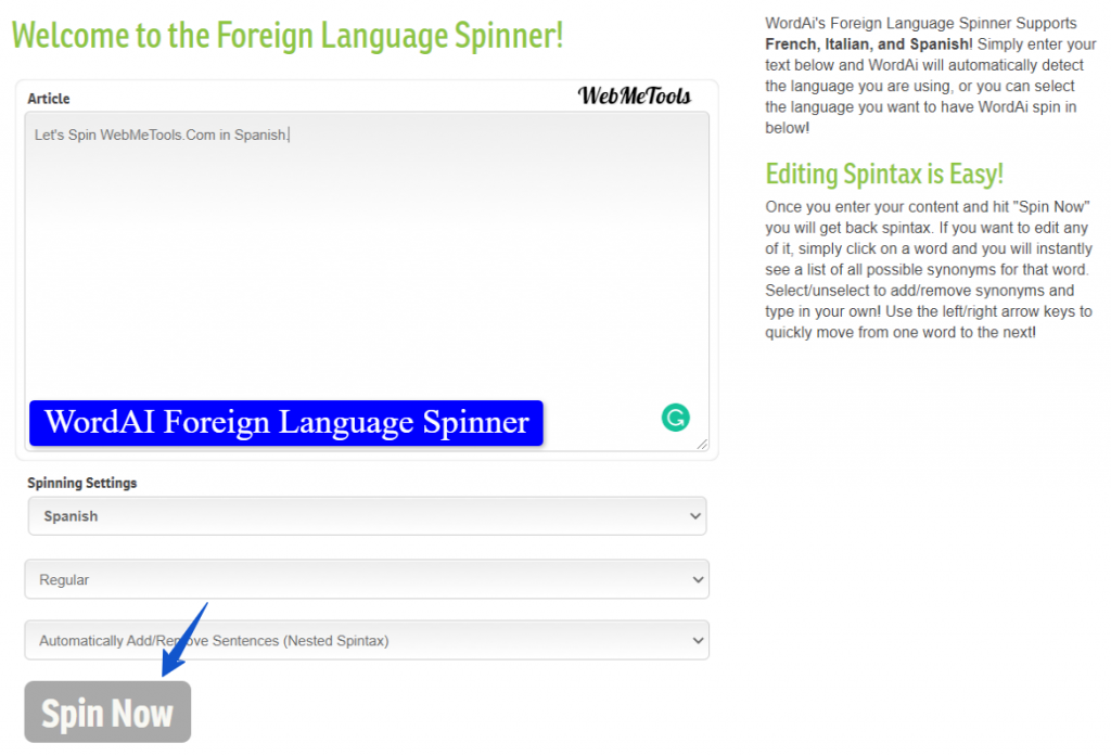 WordAi-Foreign-Language-Spinner