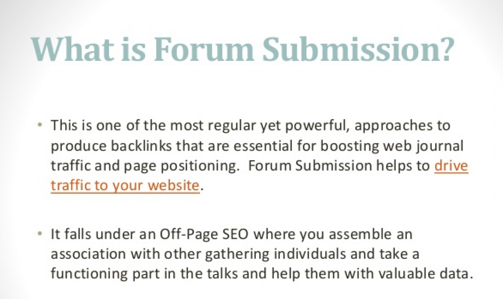 what is forum submission