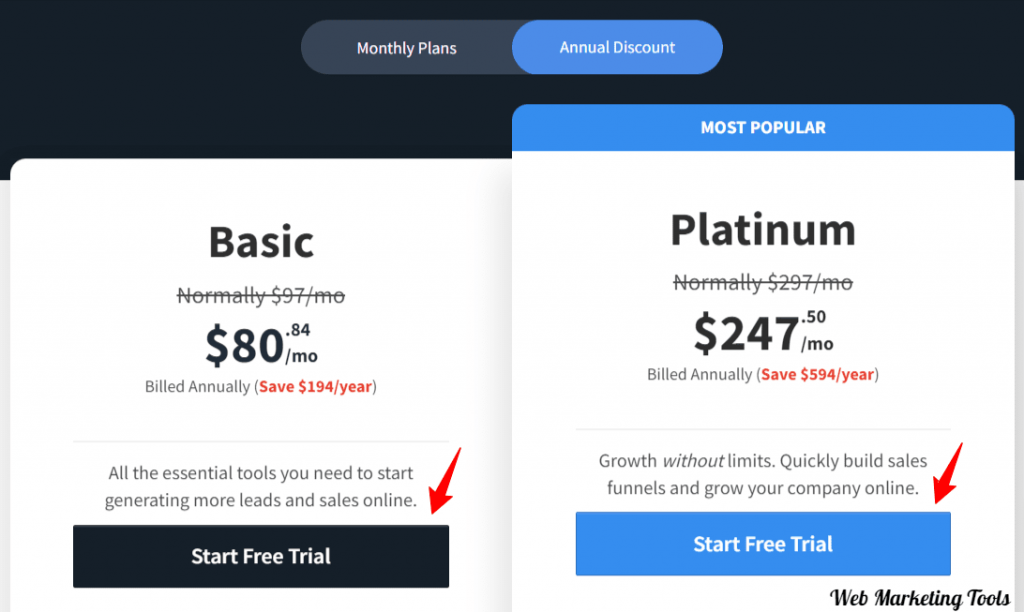 clickfunnels pricimng