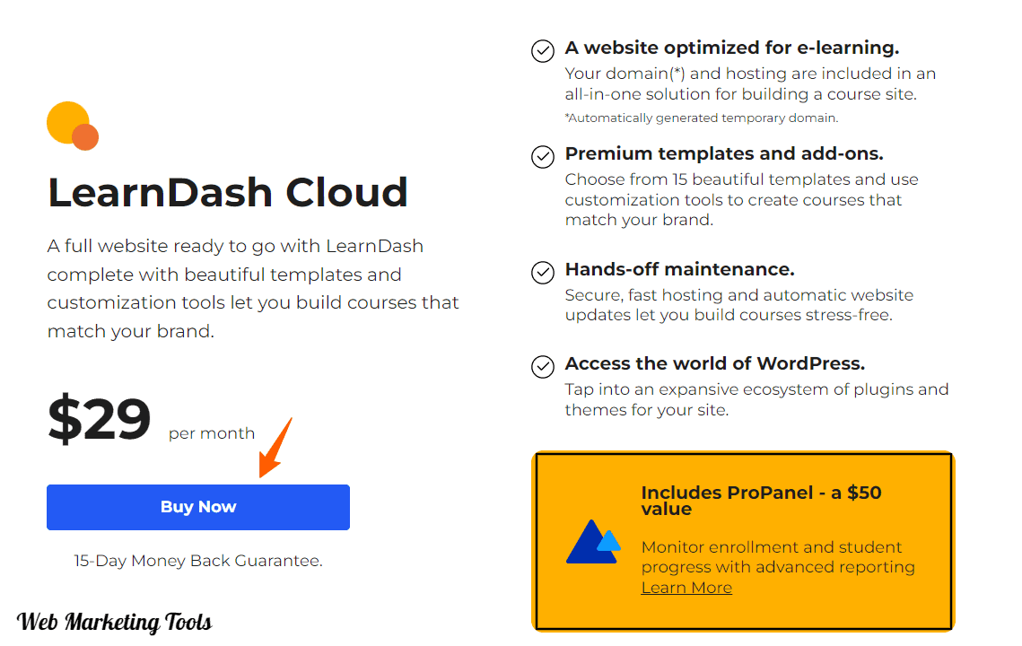 LearnDash Cloud Pricing Plan