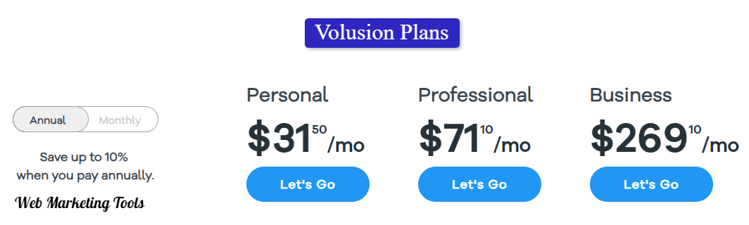 Volusion Pricing Plans Annual