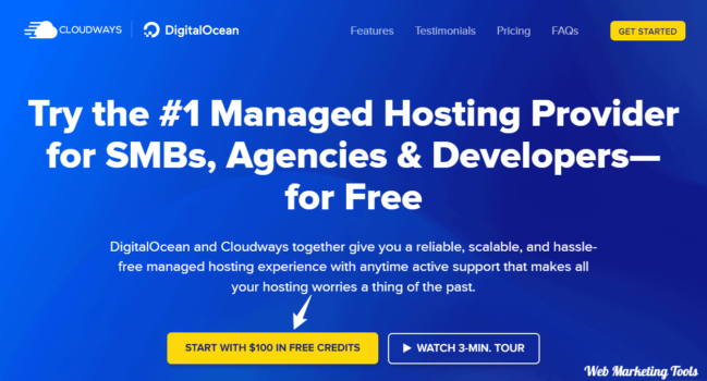 Cloudways DigitalOcean Free 100 Dollar Credit Home Banner