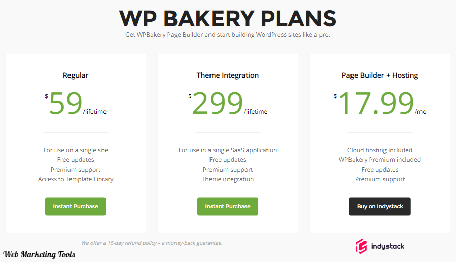 WPBakery Page Builder Plans