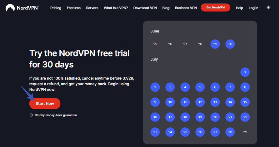 NordVPN 30 day free trial