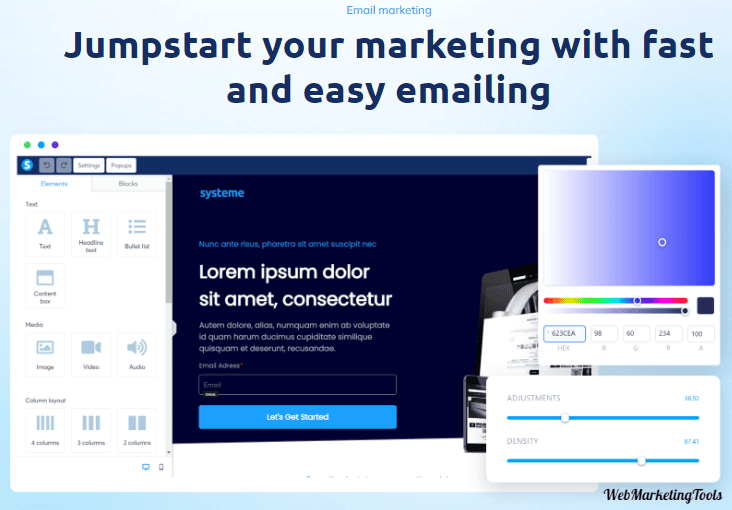 Systeme.io email marketing feature