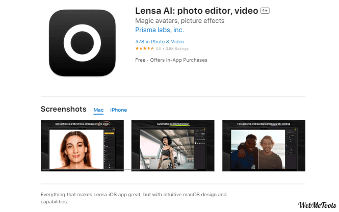 Lensa- Best AI apps for iPhone 
