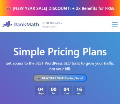 Rank Math New Year Sale Discount